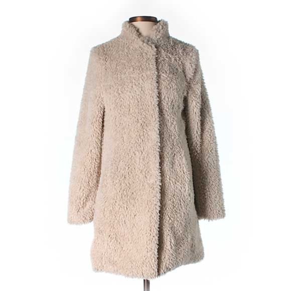 Kenneth Cole Jackets & Blazers - Kenneth Cole | Beige Faux Fur Jacket
